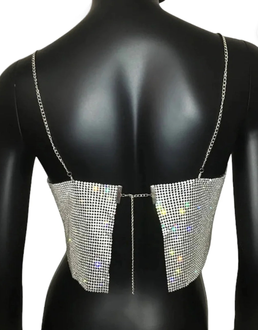 Silver sparkle crop top