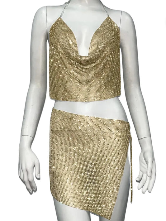 Gold sparkle co-ord