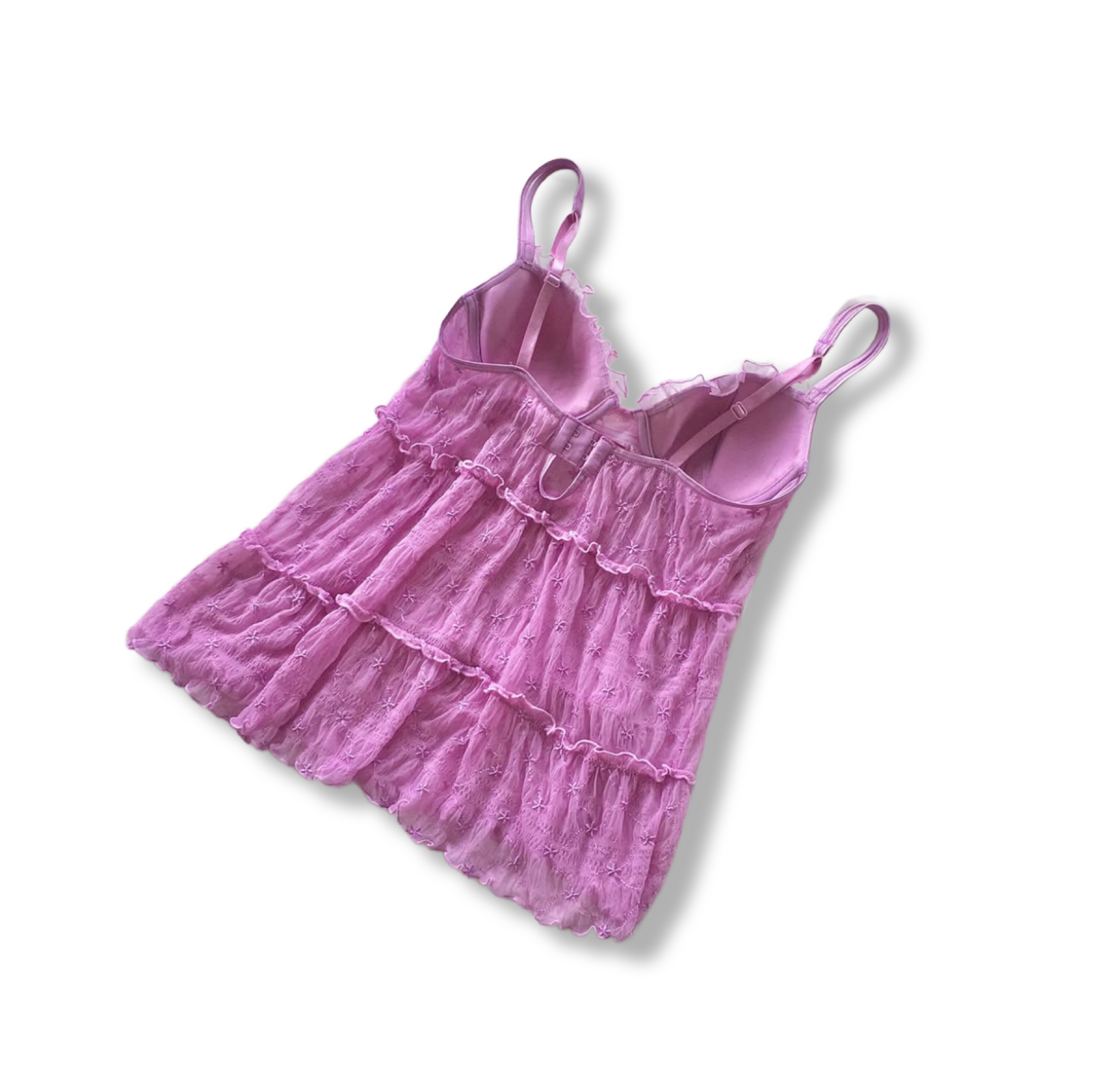 Lilac mesh lace sheer cami