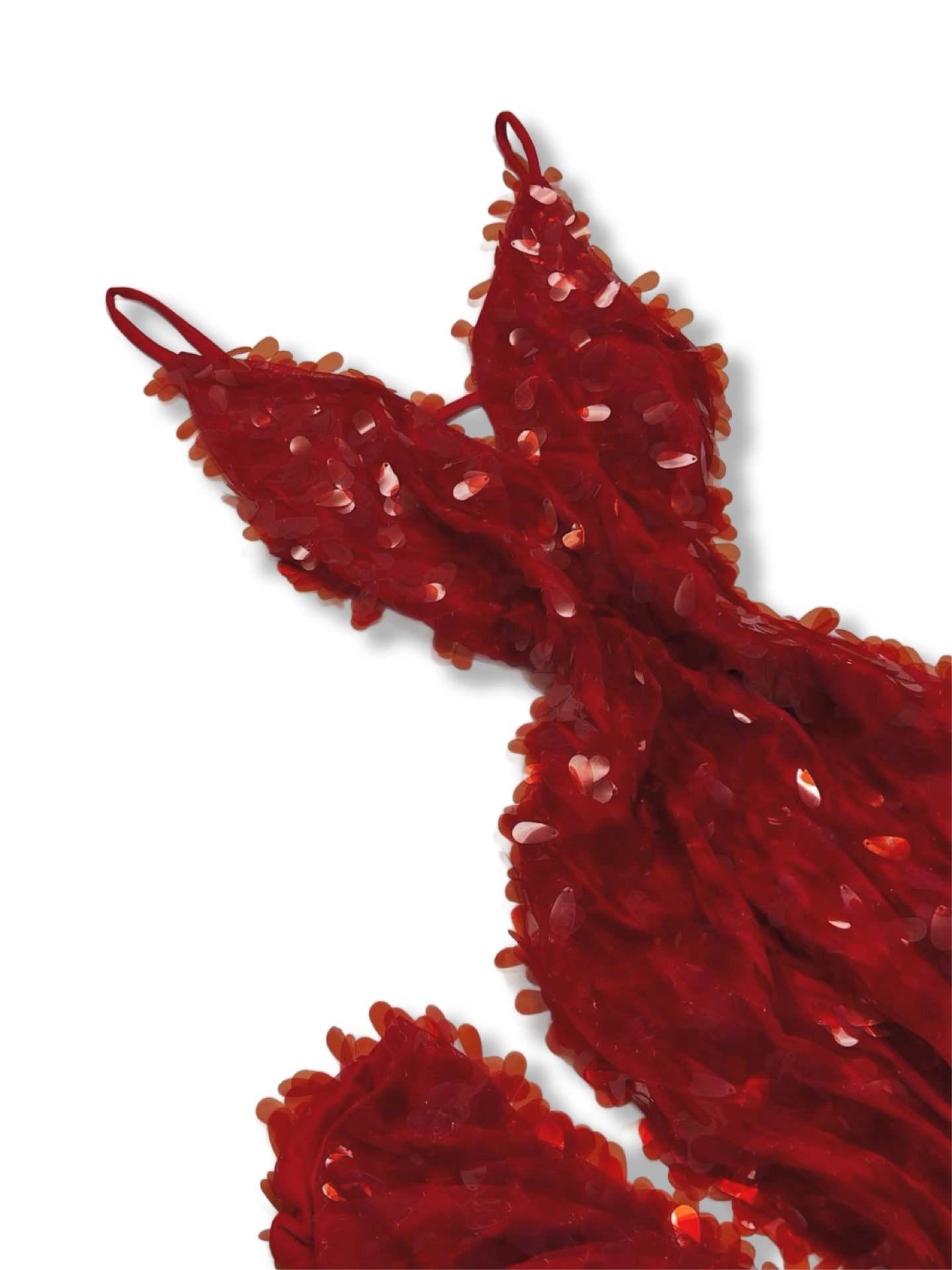 Red sequin dress