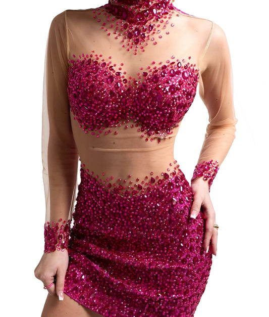Fuchsia diamond dress
