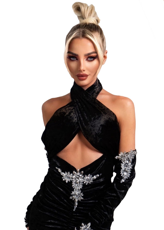 Velvet dress black