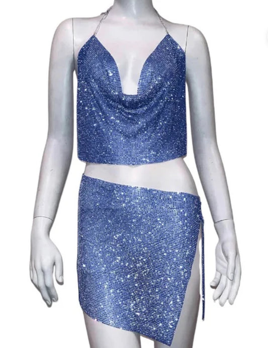 Blue sparkle co-ord