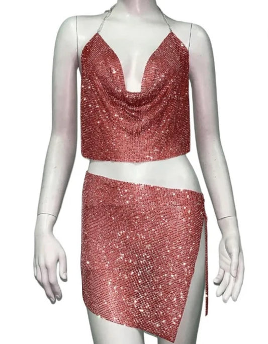 Red sparkle co-ord