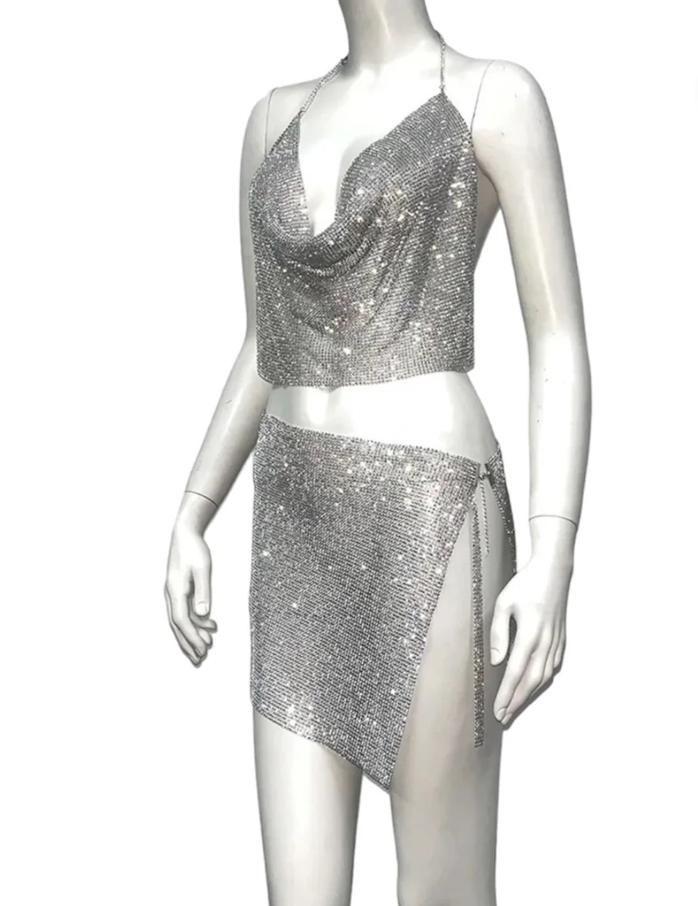 Silver sparkle co-ord