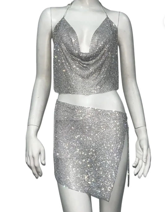 Silver sparkle co-ord