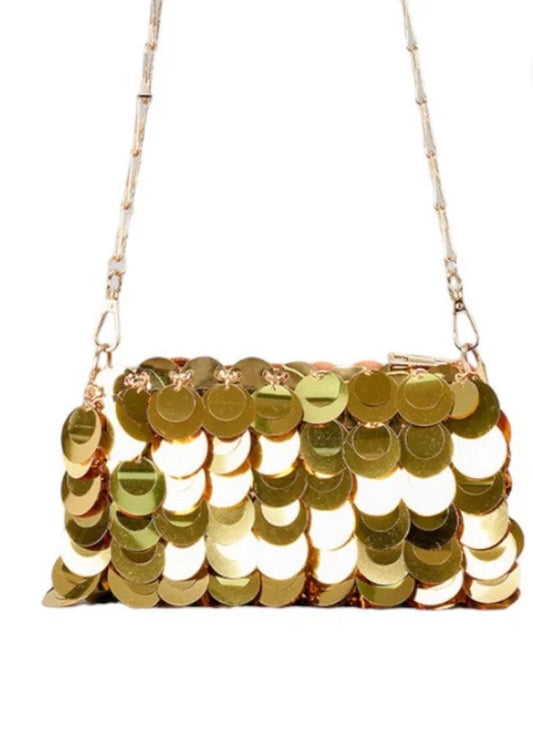 Gold paillettes bag