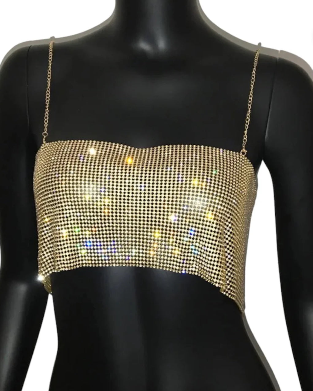 Gold sparkle crop top