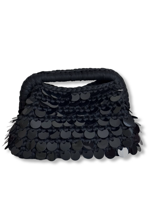 Black clutch bag