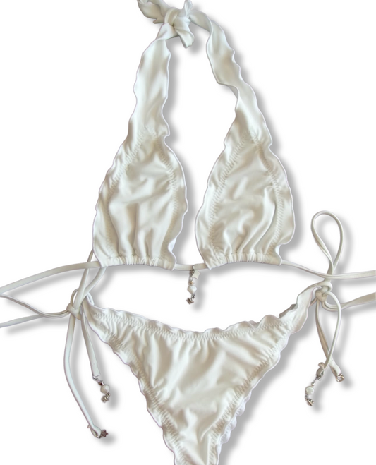 Cream pearl bikini